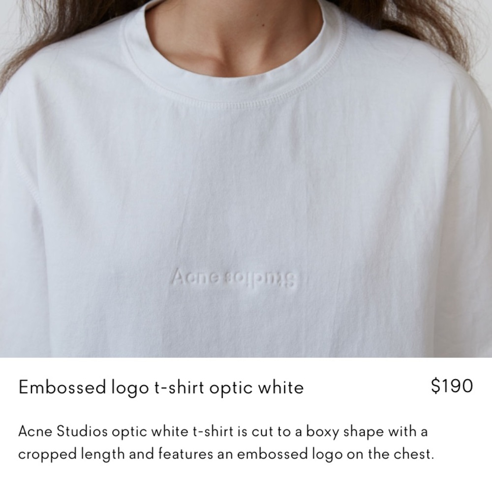 Acne studios embossed tshirt